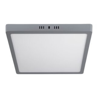 Luminario LED cuadrado tipo plafón 24 W, gris, luz de día PLA-221L