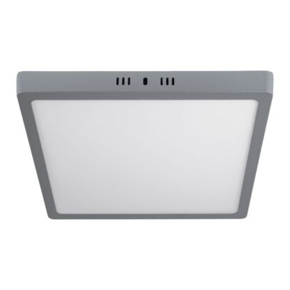 Luminario LED cuadrado tipo plafón 24 W, gris, luz de día PLA-221L