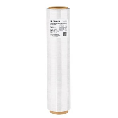 Rollo de 244 m película plástica estirable ancho 18' cal 50 PLYO-18