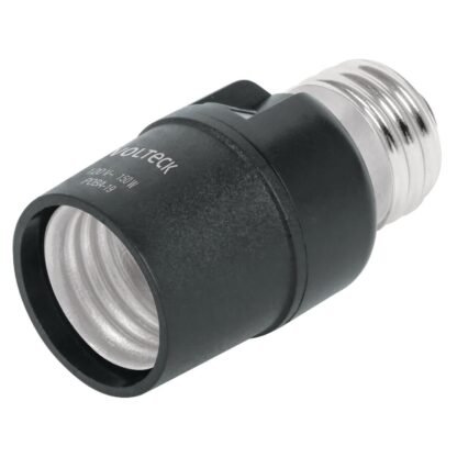 Portalámpara de PVC, con sensor de luz, Volteck POBA-19