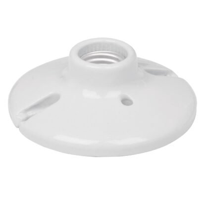 Portalámpara de porcelana, 4-1/2', redonda, Volteck POPO-18