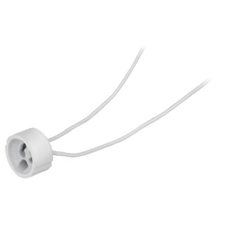 Portalámpara de porcelana para base GU10, Volteck POPO-21