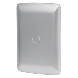 Placa de ABS ciega, línea italiana, color plata, Volteck PPC-IP
