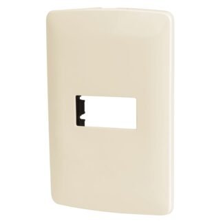Placa 1 módulo de ABS, línea Italiana, color marfil, Volteck PPSE-I
