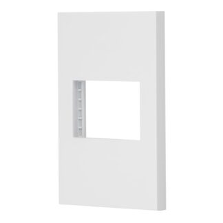 Placa 1 ventana, 1.5 módulos, línea Española, color blanco PPSE15-EB