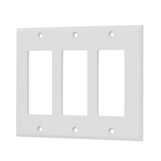 Placa 3 ventanas, de policarbonato, línea Classic, Volteck PPTR-CL