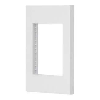 Placa 1 ventana, 3 módulos, línea Española, color blanco PPTR-EB