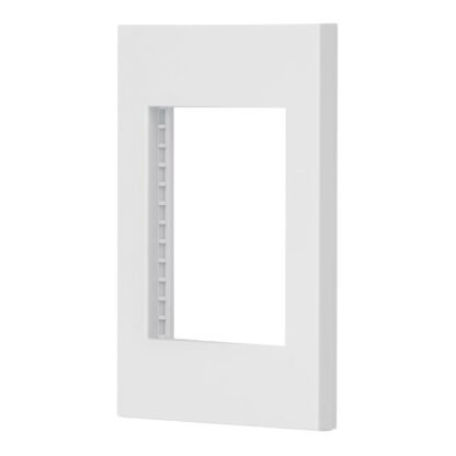 Placa 1 ventana, 3 módulos, línea Española, color blanco PPTR-EB
