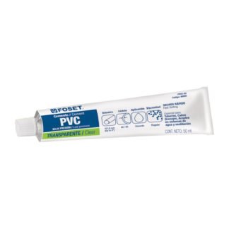 Cemento para PVC en tubo de 50 ml, baja presión, Foset PPVC-50