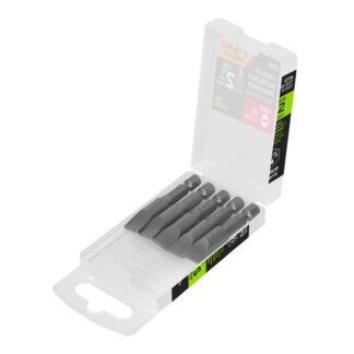 Estuche con 5 puntas planas de 3/8' largo 2', Truper Expert PUDE-3227