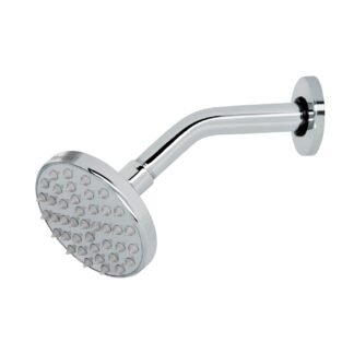 Regadera cromo 4' plato redondo, con brazo, Foset R-204