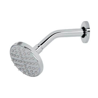 Regadera cromo 4' plato redondo, con brazo, Foset R-204