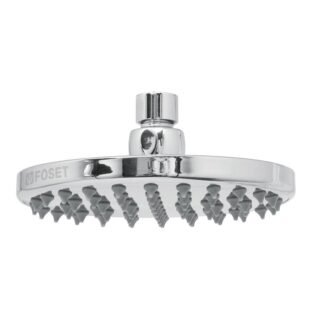 Regadera cromo 6' plato redondo, sin brazo, Foset R-206S