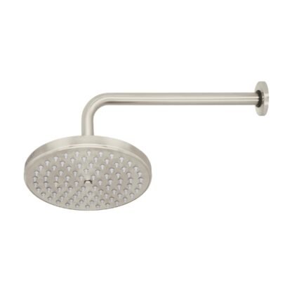 Regadera satín 8' plato redondo, con brazo, Foset R-208N