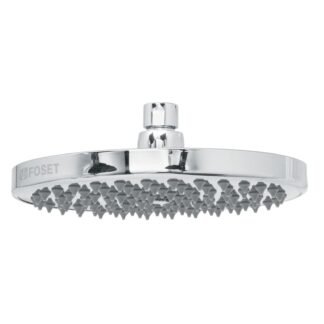 Regadera cromo 8' plato redondo, sin brazo, Foset R-208S