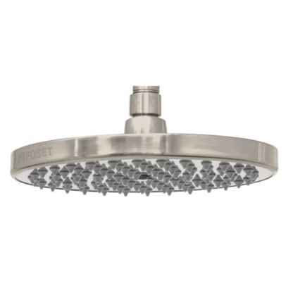 Regadera satín 8' plato redondo, sin brazo, Foset R-208SN