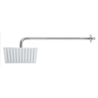 Regadera cromo 8' plato cuadrado delgado con brazo, Foset R-308