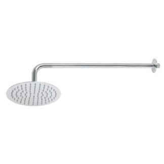 Regadera cromo 8' plato redondo delgado con brazo, Foset R-309