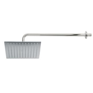 Regadera cromo 10' plato cuadrado delgado con brazo, Foset R-310