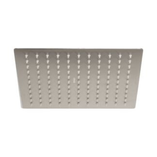 Regadera satín 10' plato cuadrado delgado sin brazo, Foset R-310SN