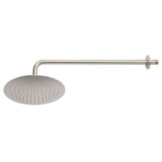 Regadera satín 10' plato redondo delgado con brazo, Foset R-311N