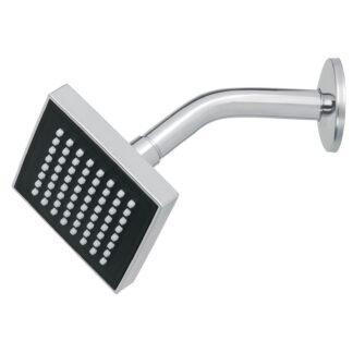 Regadera cuadrada 4' acabado cromo con brazo, Foset R-403