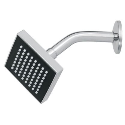 Regadera cuadrada 4' acabado cromo con brazo, Foset R-403