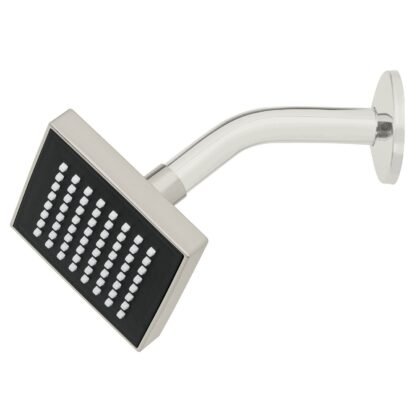 Regadera cuadrada 4' acabado satín con brazo, Foset R-403N