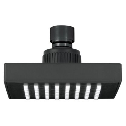 Regadera cuadrada ABS 4' acabado negro mate sin brazo, Foset R-403SM