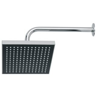 Regadera cuadrada 8' acabado cromo con brazo, Foset R-405