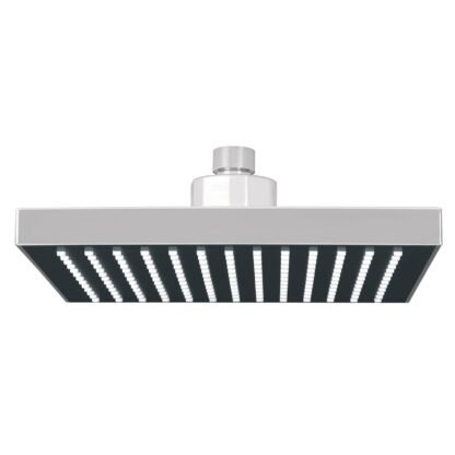Regadera cuadrada ABS 8' acabado cromo sin brazo, Foset R-405S