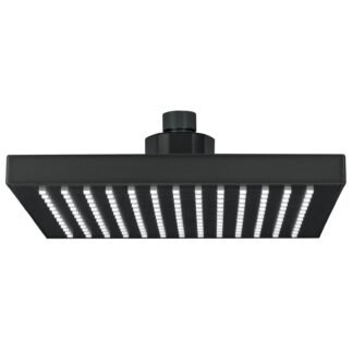 Regadera cuadrada ABS 8' acabado negro mate sin brazo, Foset R-405SM