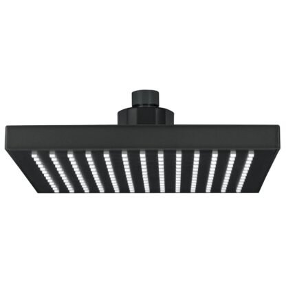 Regadera cuadrada ABS 8' acabado negro mate sin brazo, Foset R-405SM