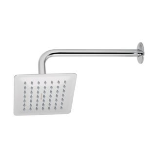 Regadera cuadrada 6', acero inox, con brazo, cromo, Túbig R-414