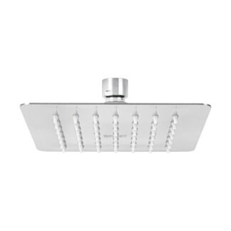 Regadera cuadrada 6', acero inox, sin brazo, cromo, Túbig R-414S