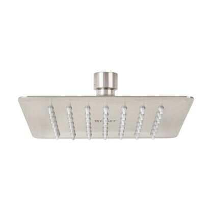 Regadera cuadrada 6', acero inox, sin brazo, satín, Túbig R-414SN