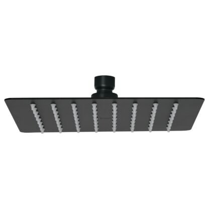 Regadera cuadrada 8', acero inox, sin brazo, negro, Túbig R-415SM