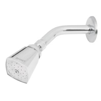 Regadera cuadrada 2' brazo y chapetón de acero, Foset R-501
