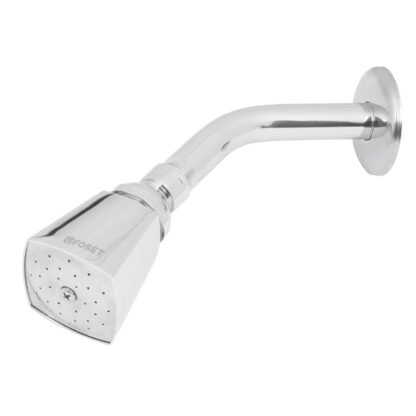 Regadera cuadrada 2' brazo y chapetón de acero, Foset R-501