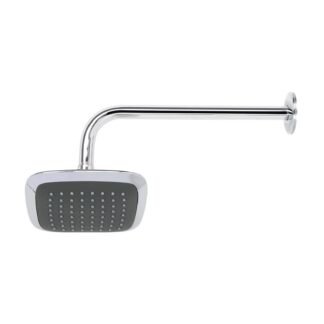 Regadera cuadrada plato ancho 6' brazo inox a muro, Foset R-510