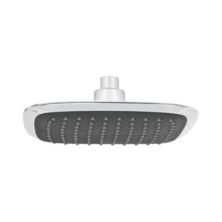 Regadera cuadrada plato ancho 8' gris-cromo, sin brazo,Foset R-511S