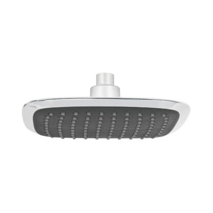 Regadera cuadrada plato ancho 8' gris-cromo, sin brazo,Foset R-511S
