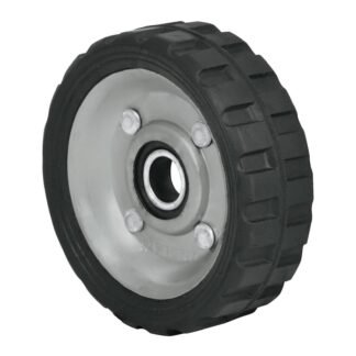 Rueda de hule sólido 4-1/2' para diablo, un balero, Pretul RD-41