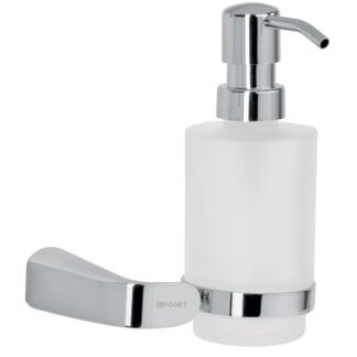 Dispensador de jabón a pared de latón cromado, Foset RIA-75