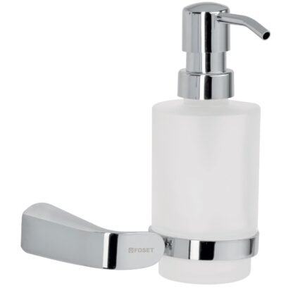 Dispensador de jabón a pared de latón cromado, Foset RIA-75