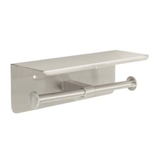 Portarrollo doble en satín con soporte para celular, Foset RIA-85N
