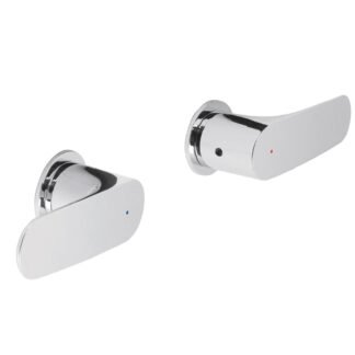 Juego de 2 manerales para regadera, cromo, Foset RIM-61