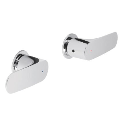 Juego de 2 manerales para regadera, cromo, Foset RIM-61