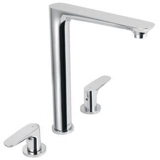 Mezcladora cromo cuello alto para fregadero, Foset RIM-81