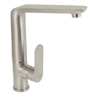 Monomando satín cuello alto para fregadero, Foset RIM-83N